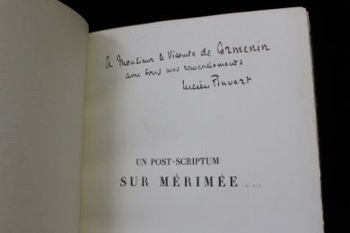 PINVERT : Un post-scriptum sur Mérimée - Libro autografato, Prima edizione - Edition-Originale.com
