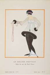 POIRET : Le Collier nouveau. Robe du soir de Paul Poiret (pl.10, La Gazette du Bon ton, 1914 n°1) - First edition - Edition-Originale.com
