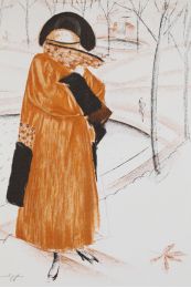 POIRET : L'Heure du rendez-vous. Manteau d'après-midi, de Paul Poiret (pl.71, La Gazette du Bon ton, 1920 n°9) - Edition Originale - Edition-Originale.com