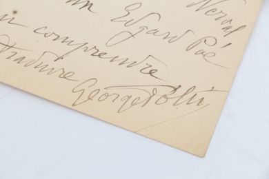 POLTI : Lettre autographe signée adressée à son ami le poète Jean Ott - Autographe, Edition Originale - Edition-Originale.com