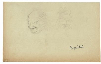 Portraits 3 - Crayon sur papier - Signiert, Erste Ausgabe - Edition-Originale.com