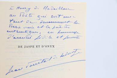 POURTAL DE LADEVEZE : De jaspe et d'onyx - Signiert, Erste Ausgabe - Edition-Originale.com