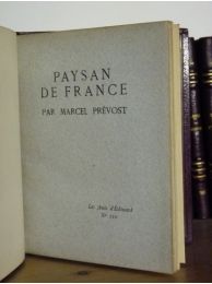 PREVOST : Paysan de France - Erste Ausgabe - Edition-Originale.com