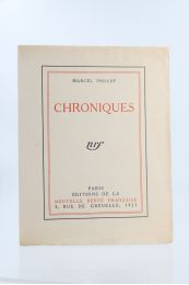 PROUST : Chroniques - First edition - Edition-Originale.com