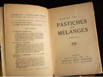 PROUST : Pastiches et mélanges - Edition Originale - Edition-Originale.com