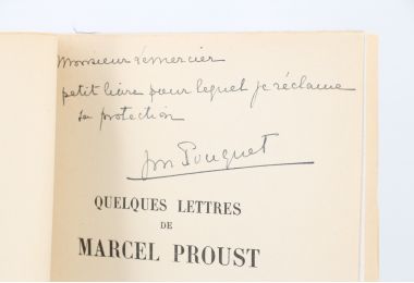 PROUST : Quelques lettres de Marcel Proust à Jeanne, Simone, Gaston de Caillavet, Robert de Flers, Bertrand de Fénelon - Signed book, First edition - Edition-Originale.com