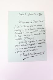 PUVIS DE CHAVANNES : Lettre autographe signée de démission de la Société des artistes français - Signiert, Erste Ausgabe - Edition-Originale.com