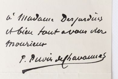 PUVIS DE CHAVANNES : Lettre autographe signée de Pierre Puvis de Chavannes - Signiert, Erste Ausgabe - Edition-Originale.com
