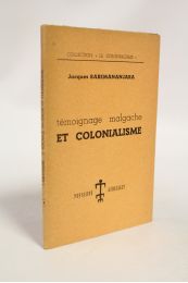 RABEMANANJARA : Témoignage malgache et colonialisme - Erste Ausgabe - Edition-Originale.com