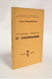 RABEMANANJARA : Témoignage malgache et colonialisme - Prima edizione - Edition-Originale.com