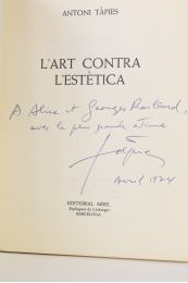 RAILLARD : L'art contra l'estètica - Libro autografato, Prima edizione - Edition-Originale.com