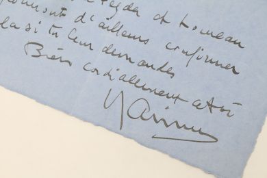 RAIMU : Importante lettre autographe signée adressée à Carlo Rim à propos d'un différend regardant le droit de propriété intellectuelle du film 