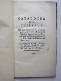 REMY : Catalogue des tableaux du cabinet de M. Le Comte de la Guiche - Prima edizione - Edition-Originale.com
