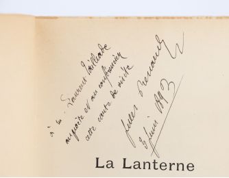 RENARD : La lanterne sourde, coquecigrues - Autographe, Edition Originale - Edition-Originale.com