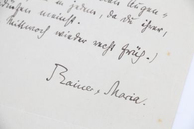 RILKE : Lettre autographe signée à Elya Maria Nevar : 