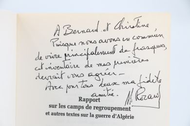 ROCARD : Rapport sur les camps de regroupement et autres textes sur la guerre d'Algérie - Autographe, Edition Originale - Edition-Originale.com