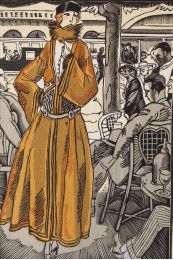 RODIER : Le Déjeuner au cabaret. Tailleur, en cottaperllaine de Rodier (pl.74, La Gazette du Bon ton, 1921 n°10) - Erste Ausgabe - Edition-Originale.com