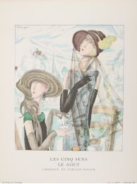 ROGER : Les Cinq sens. Le Goût. Chapeaux, de Camille Roger (pl.56, La Gazette du Bon ton, 1922 n°8) - Edition Originale - Edition-Originale.com