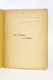 ROLLAND DE RENEVILLE : De l'adieu à l'oubli - Libro autografato, Prima edizione - Edition-Originale.com