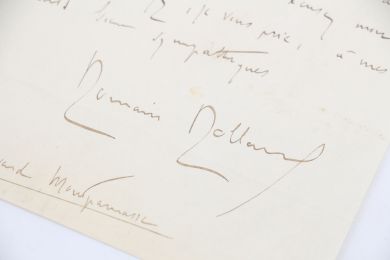 ROLLAND :  Lettre autographe datée et signée  - Signed book, First edition - Edition-Originale.com