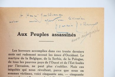 ROLLAND : Aux peuples assassinés - Message de l'Inde au Japon - Libro autografato, Prima edizione - Edition-Originale.com