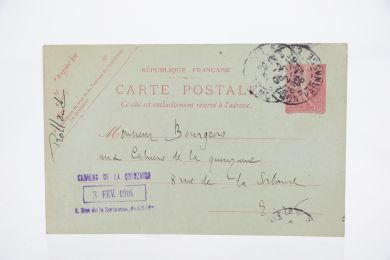 ROLLAND : Carte postale autographe datée et signée adressée depuis Paris à l'administrateur des Cahiers de la Quinzaine - Signed book, First edition - Edition-Originale.com