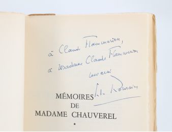 ROMAINS : Mémoires de madame Chauverel, tome 1 - Autographe, Edition Originale - Edition-Originale.com