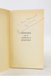 ROSENTHAL : Mémoire pour la réhabilitation de Zinoviev (l'affaire Kirov) - Libro autografato, Prima edizione - Edition-Originale.com