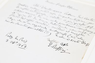 ROSSINI : Lettre autographe signée du compositeur Gioacchino Rossini à un très cher ami : 