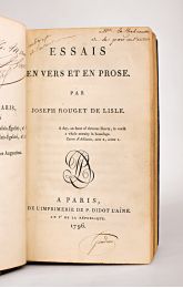 ROUGET DE L'ISLE : Essais en vers et en prose - Autographe, Edition Originale - Edition-Originale.com