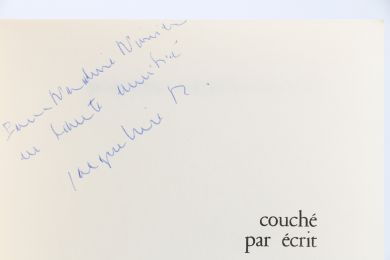 ROUSSEAU-DUJARDIN : Couché par écrit. De la Situation psychanalytique - Autographe, Edition Originale - Edition-Originale.com