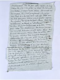 SADE : Lettre du marquis de Sade depuis l'asile de Charenton 