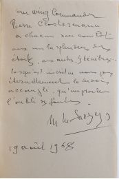 SAEYEYS : Les voix de Saint-Gilles - Exemplaire de l'as des as des Forces aériennes françaises libres Pierre Clostermann - Libro autografato, Prima edizione - Edition-Originale.com