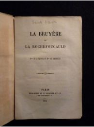 SAINTE-BEUVE : La Bruyère et La Rochefoucauld - Mme de Lafayette et Mme de Longueville - Erste Ausgabe - Edition-Originale.com