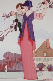La Jeune Maman. Robe de jardin pour l'automne (pl.3, La Gazette du Bon ton, 1913 n°11) - Erste Ausgabe - Edition-Originale.com
