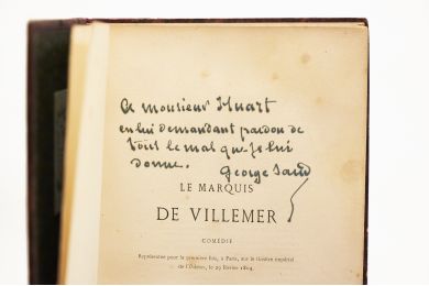 SAND : Le marquis de Villemer - Signed book, First edition - Edition-Originale.com