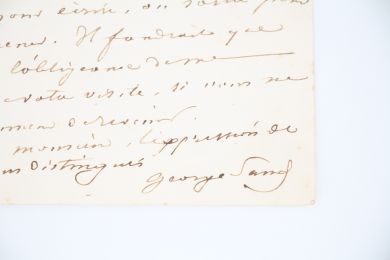 SAND : Lettre autographe signée adressée à Léon Curmer : 