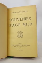 SARCEY : Souvenirs d'âge mûr - Erste Ausgabe - Edition-Originale.com