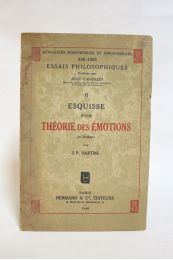 SARTRE : Esquisse d'une théorie des émotions - Edition Originale - Edition-Originale.com