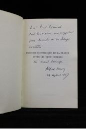 SAUVY : Histoire économique de la France entre les deux guerres - Signiert, Erste Ausgabe - Edition-Originale.com