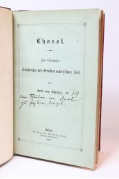 SCHLOZER : Chasot. Zur Geschichte Friedrichs des Großen und seiner Zeit - Autographe, Edition Originale - Edition-Originale.com