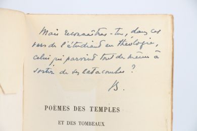 SCHLUMBERGER : Poèmes des temples et des tombeaux - Autographe, Edition Originale - Edition-Originale.com