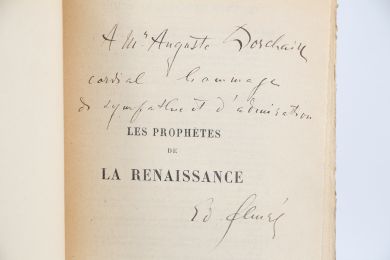 SCHURE : Les prophètes de la Renaissance - Dante - Léonard de Vinci - Raphaël - Michel-Ange - Le Corrège - Libro autografato, Prima edizione - Edition-Originale.com