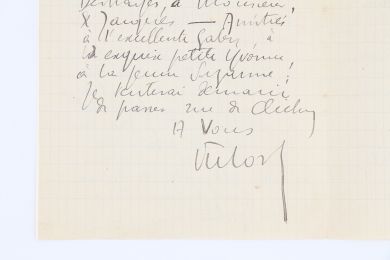 SEGALEN : Lettre autographe signée adressée à Emile Mignard : 