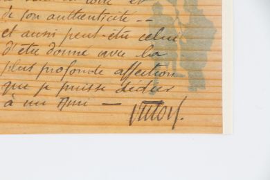 SEGALEN : Lettre autographe signée envoyée depuis San Francisco adressée à Emile Mignard sur papier bois asiatique - Signiert, Erste Ausgabe - Edition-Originale.com