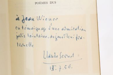 SERNET : Poèmes dus - Autographe, Edition Originale - Edition-Originale.com