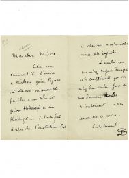SIGNAC : Lettre autographe signée adressée à Camille Pissarro : 