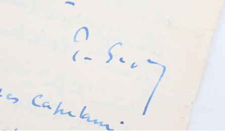 SIGNAC : Lettre autographe signée, avec un croquis : 