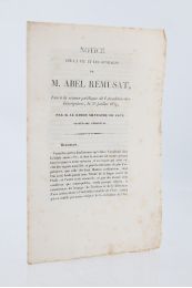 SILVESTRE DE SACY : Notice sur la vie et les ouvrages de M. Abel Rémusat - Erste Ausgabe - Edition-Originale.com