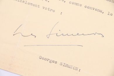 SIMENON : Lettre dactylographiée et signée par Georges Simenon adressée à Frédéric Lefèvre à propos d'une interview qui sera publiée dans les Nouvelles littéraires - Autographe, Edition Originale - Edition-Originale.com